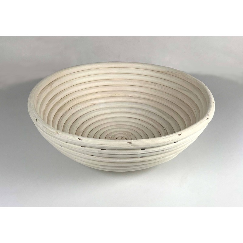 Tredoni Rattan 25 cm Round Dough Proofing Basket/Bowl + Cotton