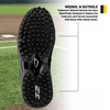 3N2 Men's Baseball Umpire Officiating Shoe Reaction Field Lo, Black,