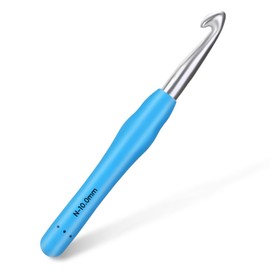 Crochet Hook, 10.0 mm Ergonomic Crochet Hook, Crochet Needles, Ergonomic Handle, Knitting Needles with Soft Handle Beginners and Experienced Crochet Hobbyists (10.0 mm)