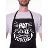 Print4U Hot Stuff Coming Through Apron Novelty Baking BBQ Cooking