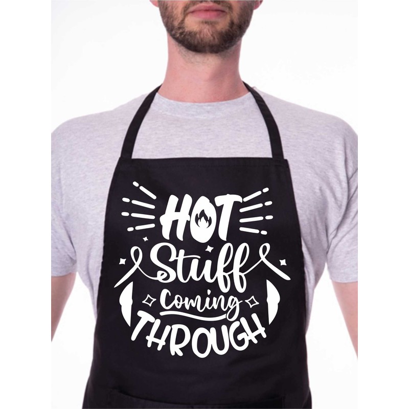 Print4U Hot Stuff Coming Through Apron Novelty Baking BBQ Cooking