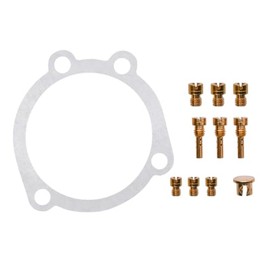 Carburetor Intake Manifold,Intake Manifold Boot Jet Kit CV40 Main Jet - Slow/Pilot Jet With Gasket Replacement for #180 185 190 195 42 45 48 Fit For Harley Davidson Sportster XL883 XL1200 CV 40MM