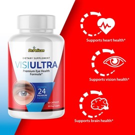 Pelican Vitamins Visiultra- Eye Support- 3 Bottles- 180 Capsules
