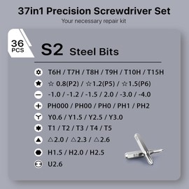 Stocking Stuffers for Men Adults Him, AXTH 37in1 Small Precision Screwdriver Set, Christmas Gifts, Professional Magnetic Mini Repair Tool Kit for Computer, Watch, Laptop, Tiny Electronic