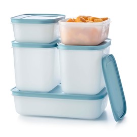 Tupperware Essentials Freezer Mates 5-teiliges Starter-Set – Aufbewahrungsbehälter – Sparen Sie Zeit und Energie – schnelles Einfrieren, frostfrei und luftdicht – halten Sie organisiert – ideal zum