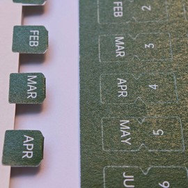 Monthly Adhesive Index Tabs Month Stickers for Students, Professionals, and Planning Enthusiasts (Serenity)