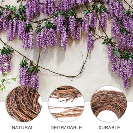 VOSAREA Grapevine Wreaths Vine Garland Branch Christmas Rattan Branch Wreath Decoration for Christmas Holidays DIY Craft Wedding Door Wall (4. 6 m)