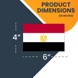 Magnet Me Up Egypt Egyptian Flag Car Magnet Decal, 4x6 Inches, Heavy Duty Automotive Magnet for Car, Truck SUV