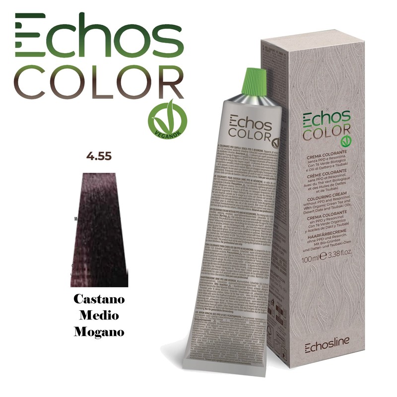 New Echos Colour 4.55 Mahogany Chestnut Colour Cream without PPD