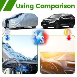 Blshwez 7-Layer All Weather Waterproof Car Cover for Honda CR-V 1995-2025, Custom Fit Snow Rain UV Protection with Zipper Door & Storage Bag