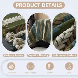 VClife Dog Couch Cover Sofa Covers, Chic Stripe Couch Cover for 2 Cushion Couch, Washable, Non Slip & Wear Resistant, Pet Friendly Sofa Protector Sectional Sofa Couch Slipcover, Green, 71''x118''