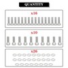 QGHAUC Coil Pack/BRACKET Bolts Stainless Kit Cover Stainless Steel Compatible
