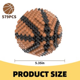 Kadele Basketball Block Set, Adults challenging STEM Block Decorations, Miniature 3D Educational Toys for Ages 16 and Above,(579 Pieces)