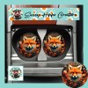 Handmade Car Coasters Red Fox Autumn Leaves Fall Season Time