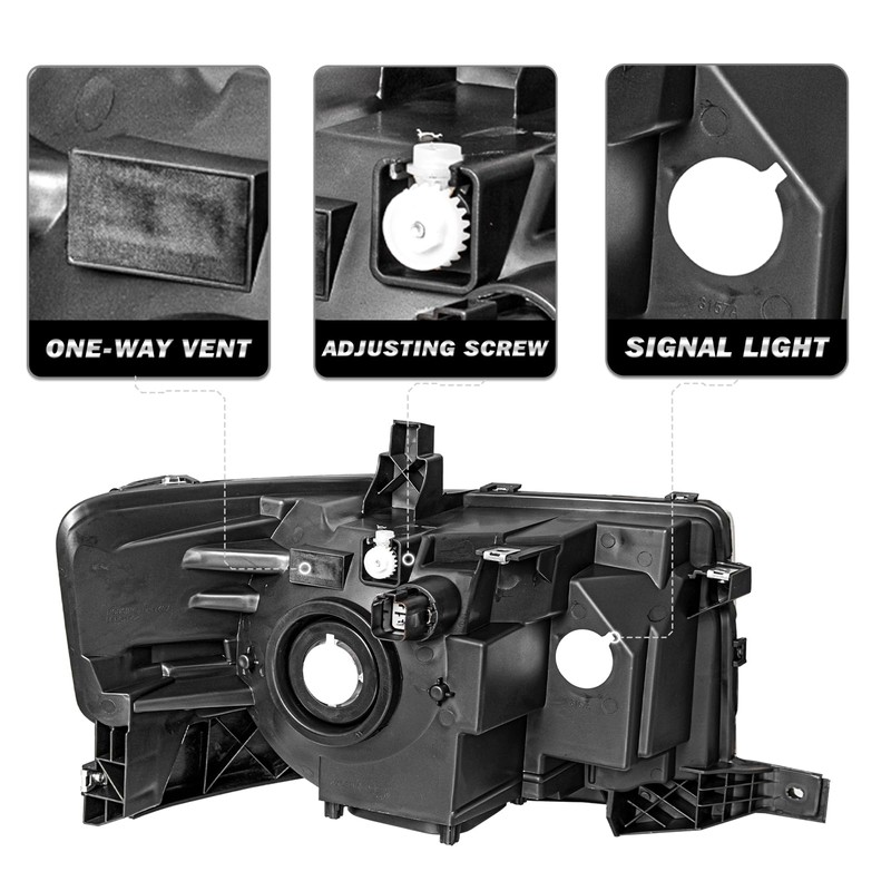 SOCKIR Headlight fit for 2009-2012 Ford Flex OE Style Halogen