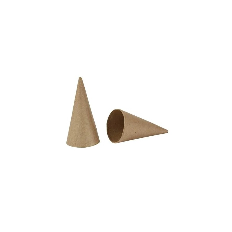 Crafty Capers 10 Paper Mache 10cm Cones to Decorate |