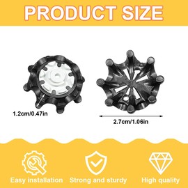 QIBZI Golf Spikes Golf Shoe Spikes Golf Shoe Cleats with Cleat Wrench Easy Installation (Pack of 10)