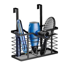 Soporte para Secador de Pelo, Organizador Ajustable de la Herramienta del Pelo, Organizador de Pared para Puertas de Armario de Baño para el Secador de Pelo, Varitas que se Sncrespan, Alisadores