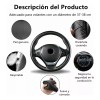 Funda De Volante De Piel Genuina Perforada Negra 38 Cm