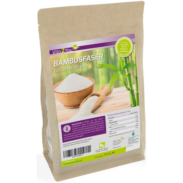Bamboo Fibres 1000 g – High Fibre – Gluten Free