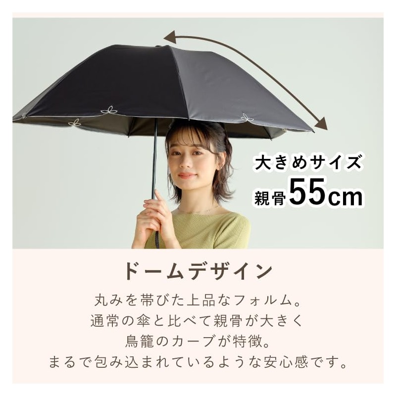[2025] Wpc. Parasol Blackout Dome Parasol Wide Scalloped Mini Beige