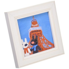 Eupower Lisa and Gas Pearl Mini Art Frame "Going to Tokyo" GL-00667 W4.7×H4.7 inches GL-00667