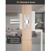 Tinewa Square Satin Nickel Door Handleset with Lever, Upgrated Entry