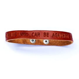 FORGIVEN JEWELRY God Is For Us Romans 8:31 (emsm-new) Small Leather Bracelet