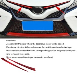Hyorabyn Front Grill Grille Mesh Cover for Toyota Camry SE XSE 2018-2024 Front Bumper Hood Trim 2PCS
