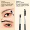 ACOSBRUOP Eyebrow and Spoolie Brush, Professional Angled Eyeliner Brush