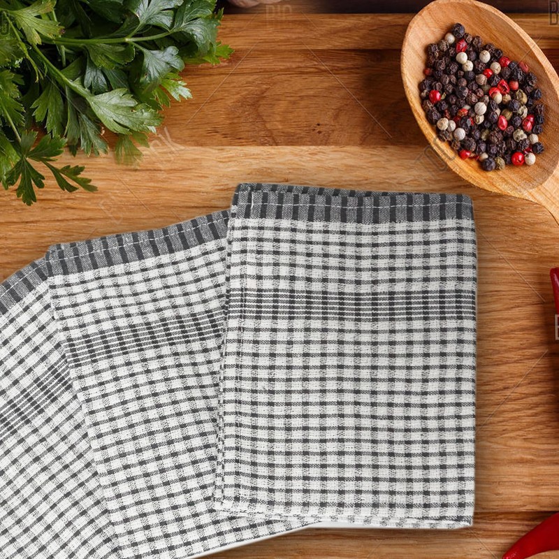Casabella Wonderdry Tea Towels - 100% Cotton Kitchen Towels 50x70