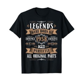 Legends Born In 1958 67th Birthday 67 Years Old Bday Men T-Shirt