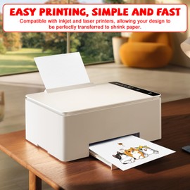 WOOWAIR Pack of 25 Shrink Films, Shrink Film Printable, Shrink Film for Crafts, Shrink Film Crafts, Shrink Plastic for Children for Marking, Creative DIY Crafts, 21 x 14.8 cm