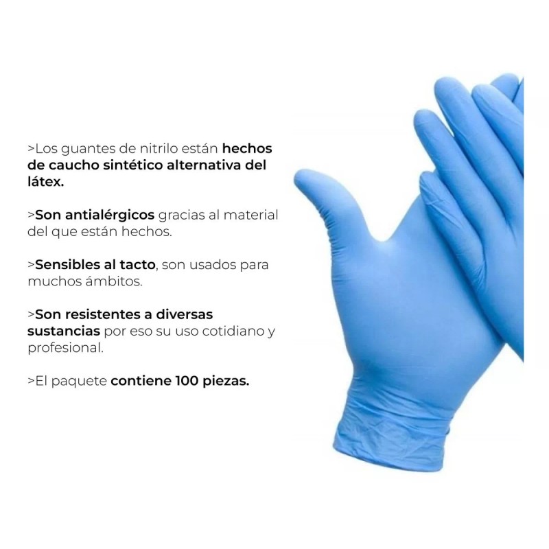 Shield Guantes Nitrilo Azul Shield Libre De Latex Talla M
