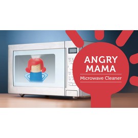 Angry Mama Microwave Oven Steam Cleaner Easily Cleans the Crud in Minutes, Steam Cleans and Disinfects With Vinegar and Water for Home or Office Kitchens (Green)