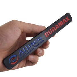 (1) Black Allison Transmission Duramax Emblems Badges Fit for Silverado 2500HD 3500HD (Black Red)