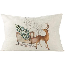 Christmas Cushion Cover, 50 x 30 cm, Christmas Cushion Cover, Christmas Decoration, Indoor, Christmas Decorations, Cushion Cover for Christmas Cushions, Sofa Cushion, Decorative Cushion, Decorative