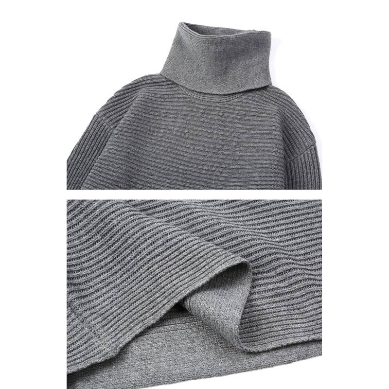 chouyatou Conjunto de 2 piezas de cuello alto para mujer,