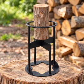 Portable Firewood Splitter – Iron Manual Log Splitting Wedge for Kindling, Firewood & Home Use