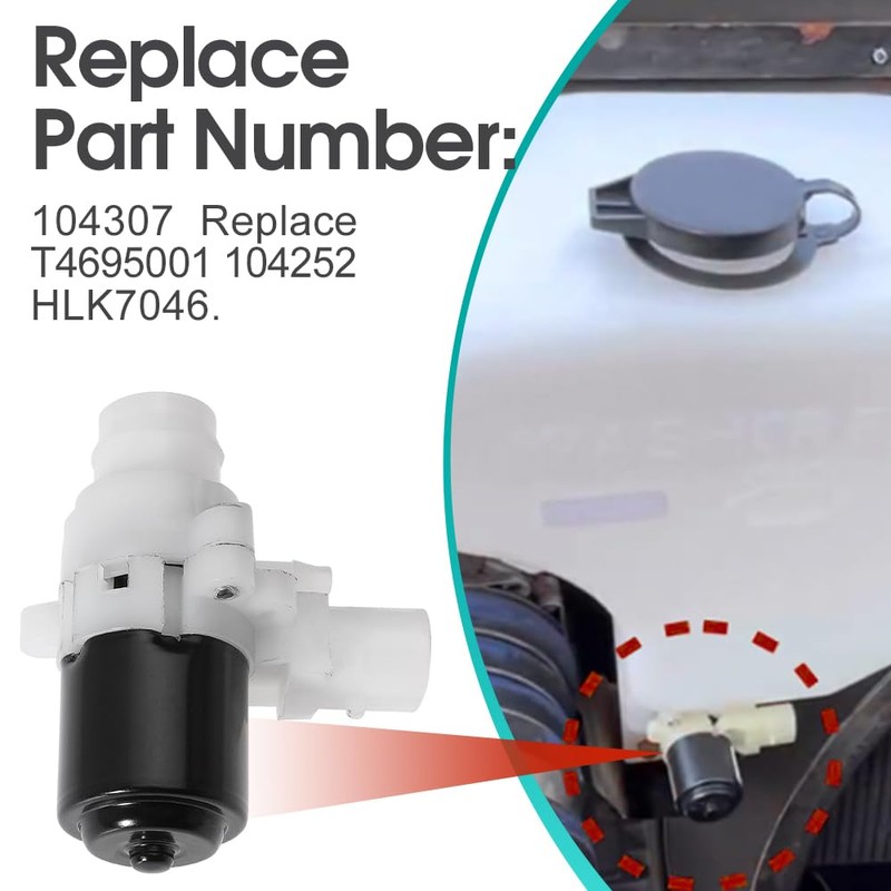Truck Windshield Wiper Washer Reservoir Fluid Pump for Kenworth T880
