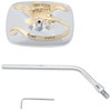 Emgo Ride Free Gold/Chrome Ridge Side Mirror w/Left Thread (20-31759A)