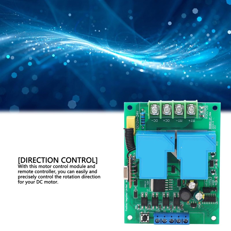 DC Motor Control Module with Remote Control, Motor Forward Reverse