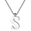 PARTNER Stainless Steel Silver Initial Necklace Alphabet Pendant Necklace 16"