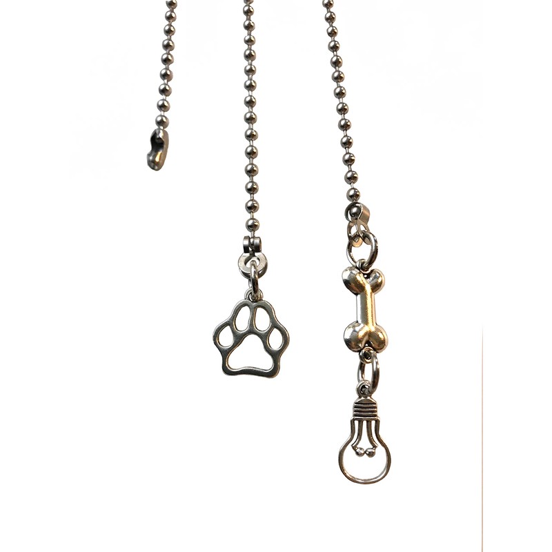 Paw Print Dog Bone Light Fan Pull Chain Ball Chain