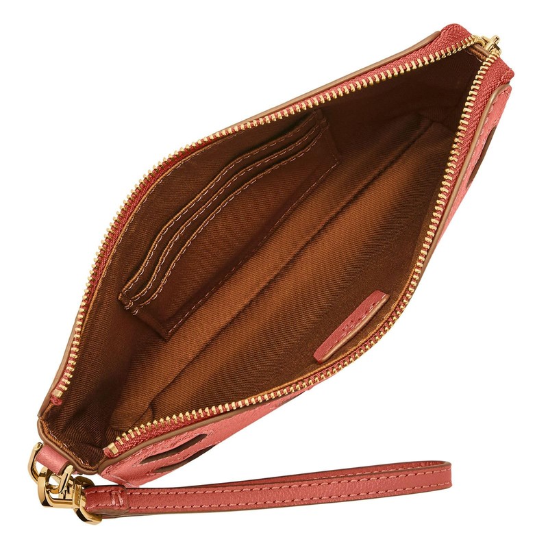 Fossil Ladies Wristlet Travel Accessories Travel Wallet Red, red