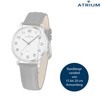 Atrium Ladies Ultra Clear Silver Quartz Watch 3 Bar Leather