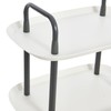 Main + Mesa Modern Plastic and Metal 3-Tier Trolley, White