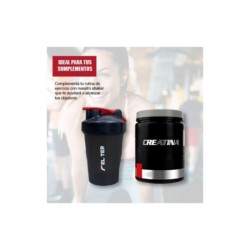 Shaker Mezcladora con Batidora de Acero Inoxidable Felter Fitness de