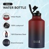 HASLE OUTFITTERS Half Gallon Insulated Water Bottles 64 oz, Stainless