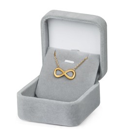 TRIXES Gold Tone Infinity Necklace - Iconic Jewellery Design - With Presentation Box Accessories for Women - Gifts and Treats - Timeless Design on 45cm Chain